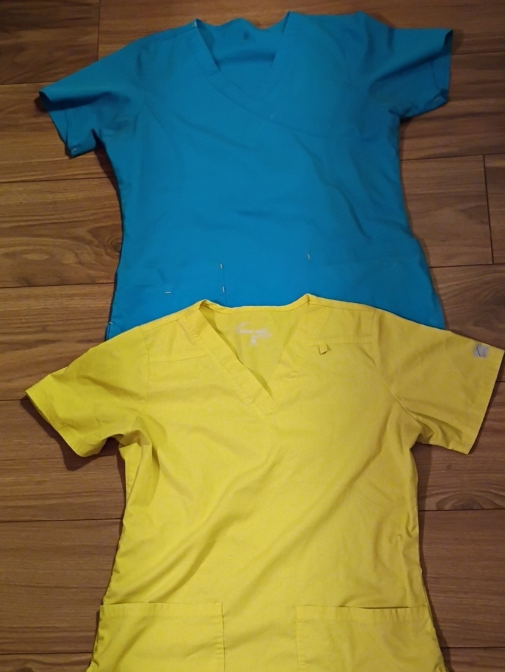 Short Sleeve Tops in Blue & Yellow. Price Is For Both!